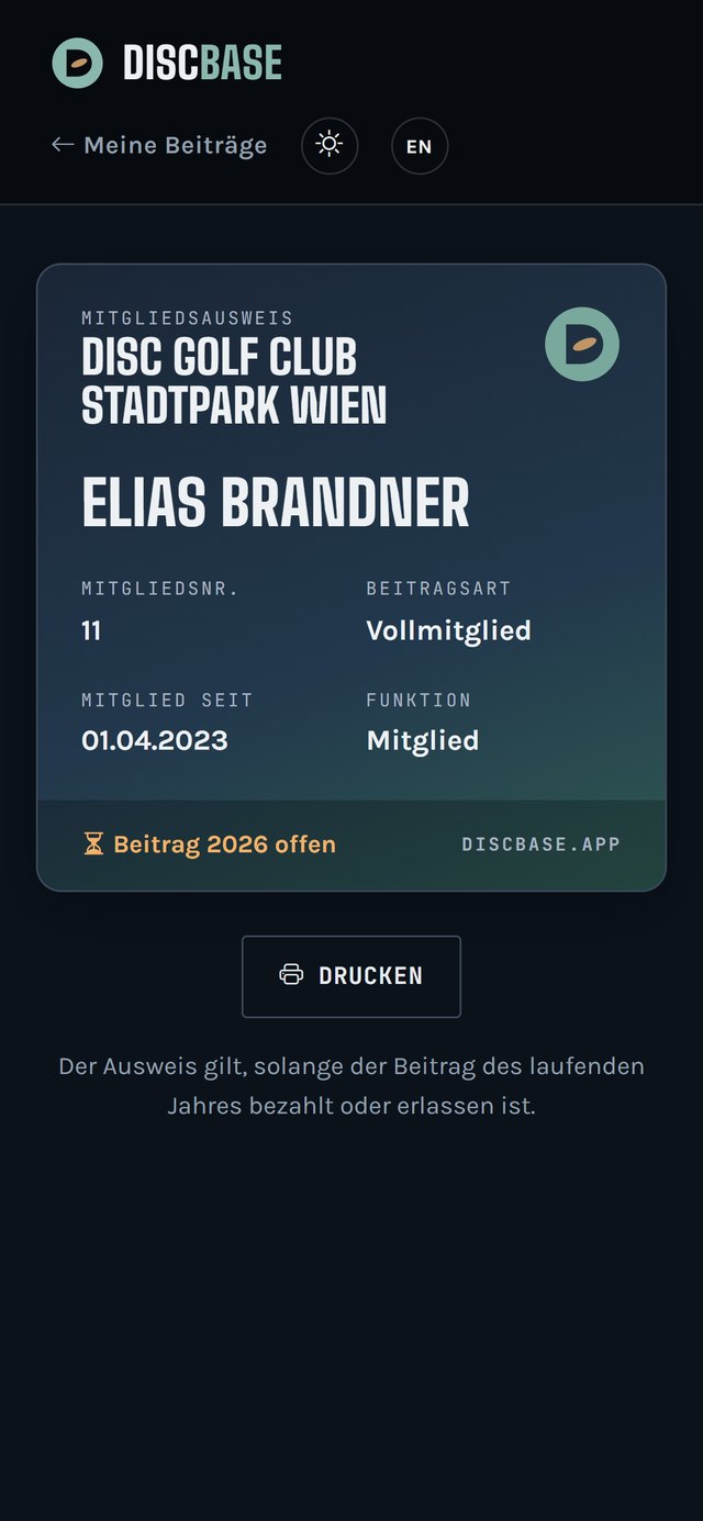 Digitaler Mitgliedsausweis
